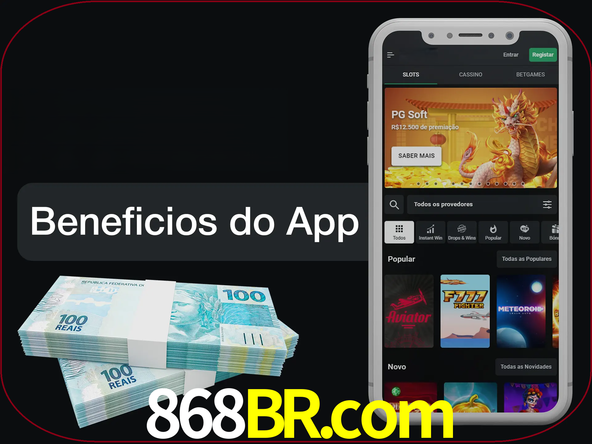 Obtenha todos os benefícios usando o aplicativo.
