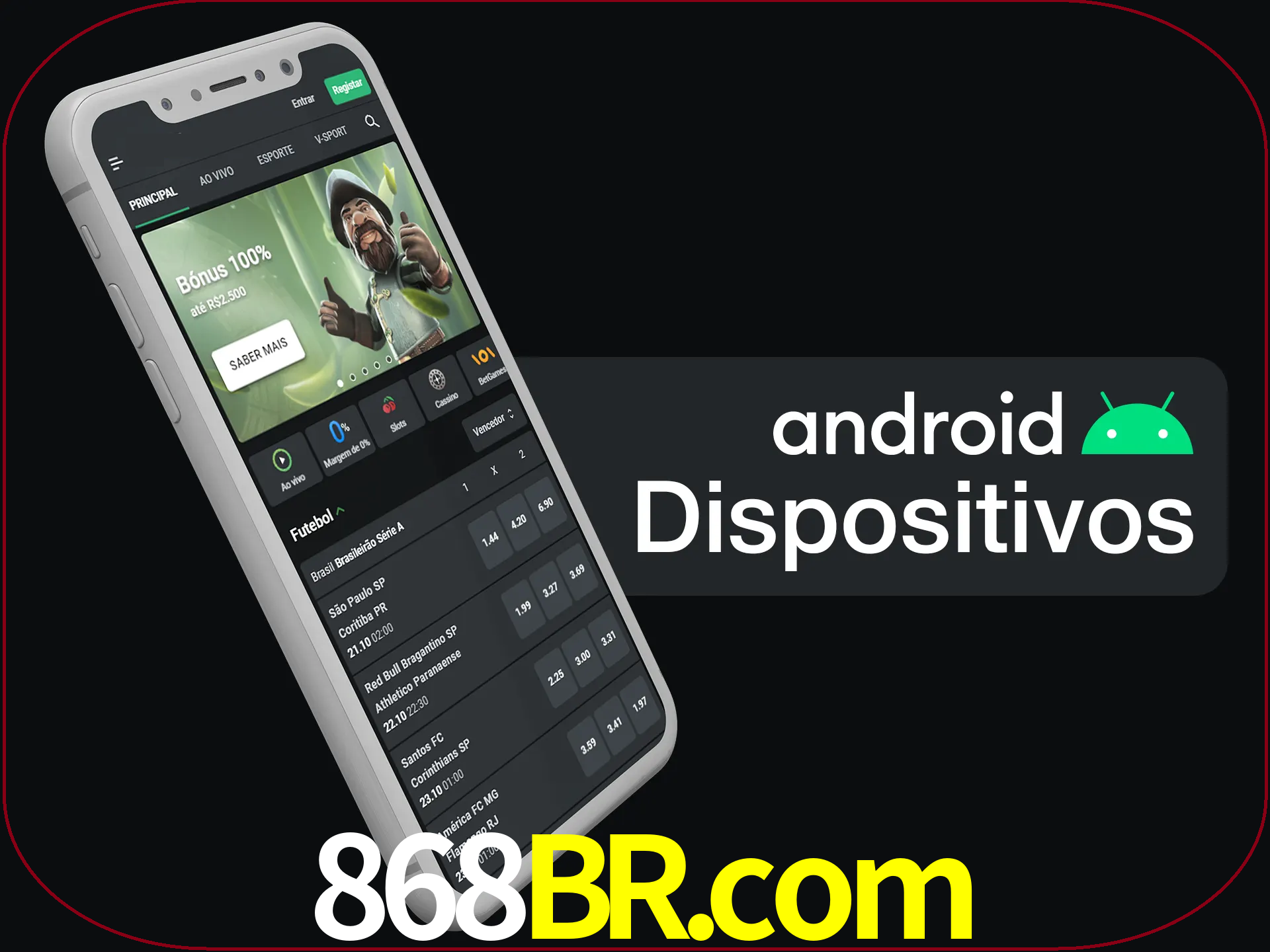 O aplicativo suporta a maioria de todos os dispositivos Android.