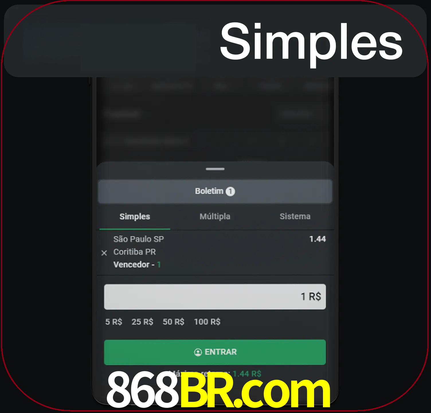 Ganhe seu dinheiro certo com uma única aposta.