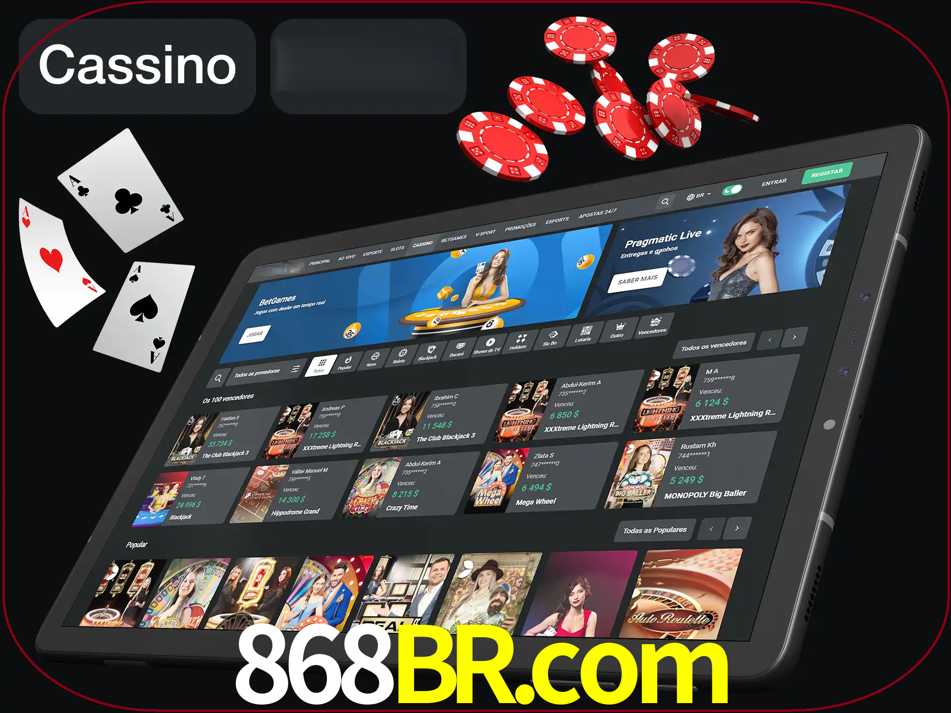 Jogue vários jogos de cassino em nosso cassino.