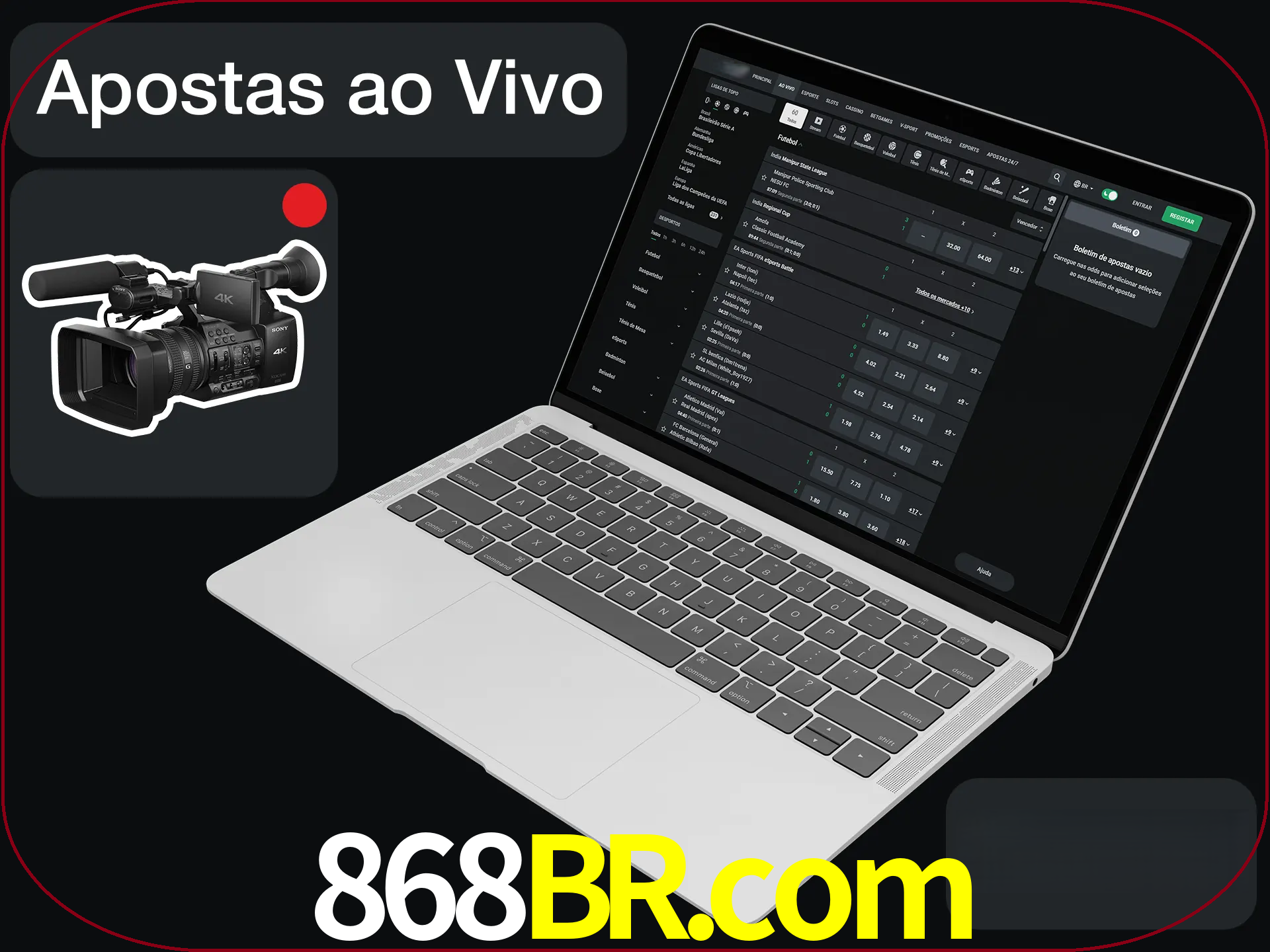 Aposte em formato ao vivo em nosso site.