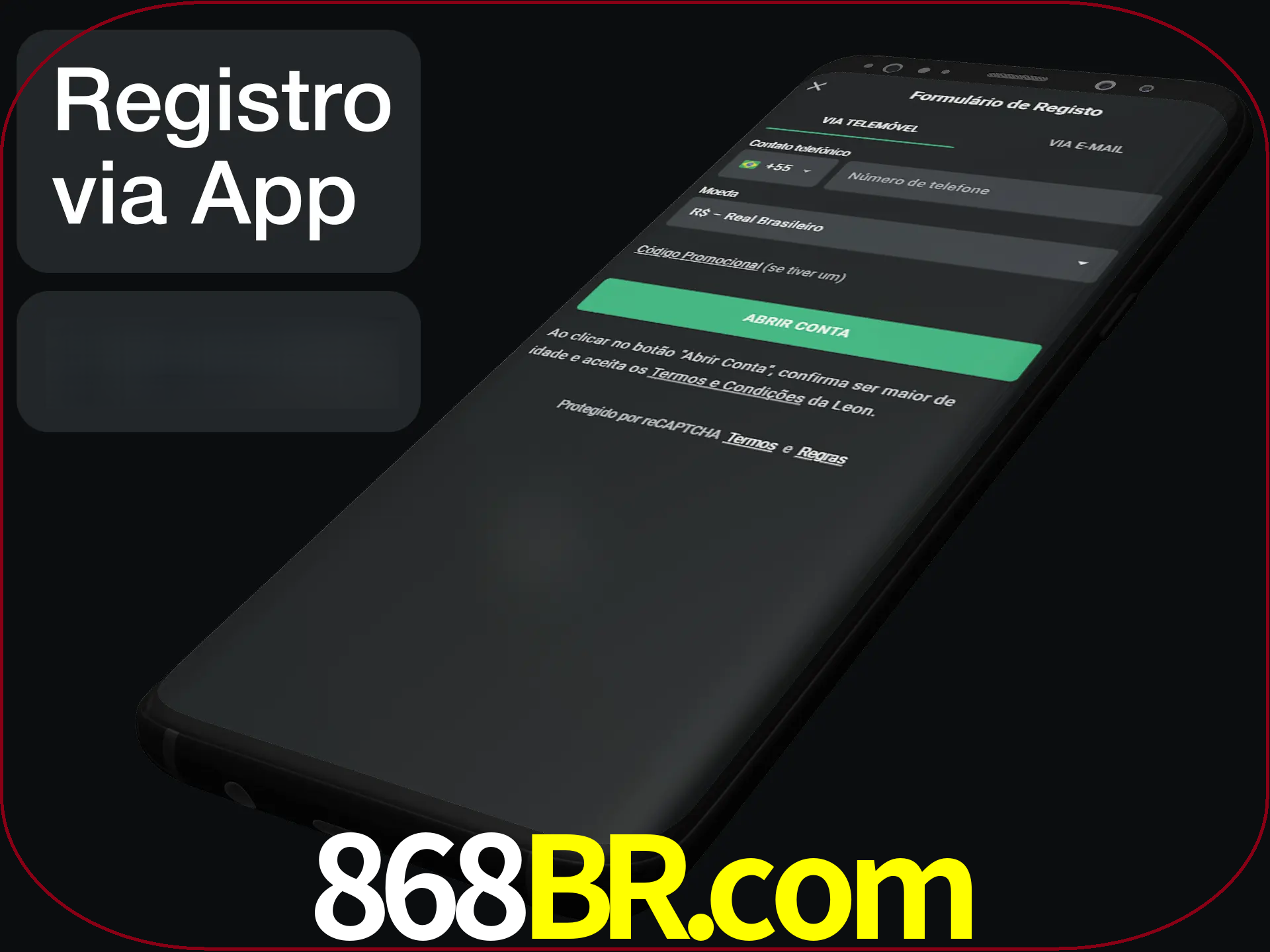 Registre-se quiclly em LeonBet usando o aplicativo.